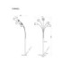 Truett Multi Arm Floor Lamp Matt Brass Linen White Shade 5x E27-7