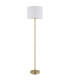 Truett Floor Lamp with Shade Matt Brass Linen White Shade E27-3