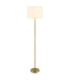 Truett Floor Lamp with Shade Matt Brass Linen White Shade E27-6