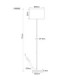Truett Floor Lamp with Shade Matt Brass Linen White Shade E27-8