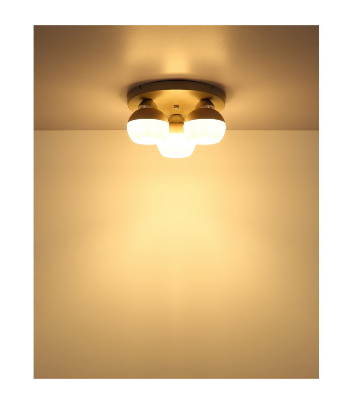 Ragusa Shade Cluster Ceiling Light Matt Sand 3x E27-3