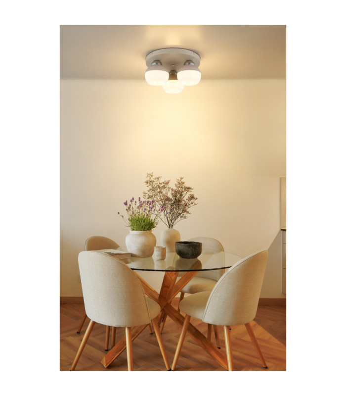 Ragusa Shade Cluster Ceiling Light Matt Sand 3x E27-4