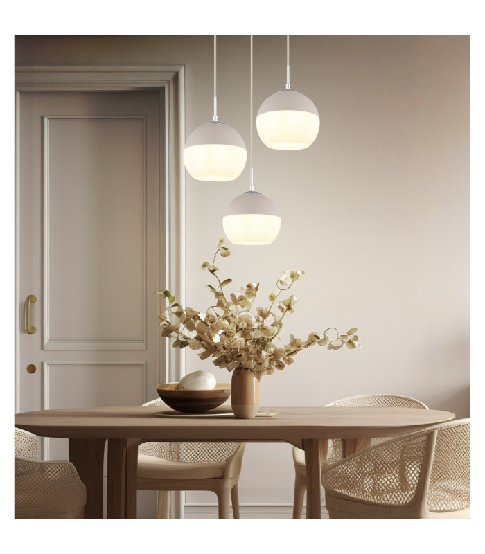 Ragusa Cluster Pendant Ceiling Light Matt Sand 3x E27-2