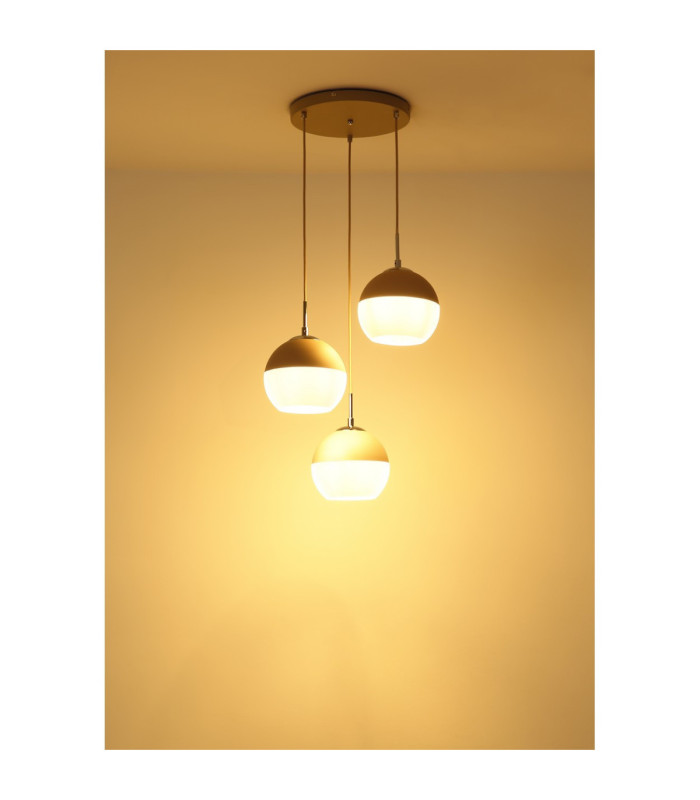 Ragusa Cluster Pendant Ceiling Light Matt Sand 3x E27-5