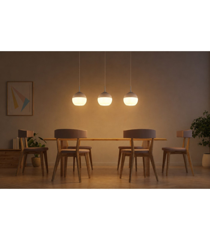 Ragusa Bar Pendant Ceiling Light Matt Sand 3x E27-8