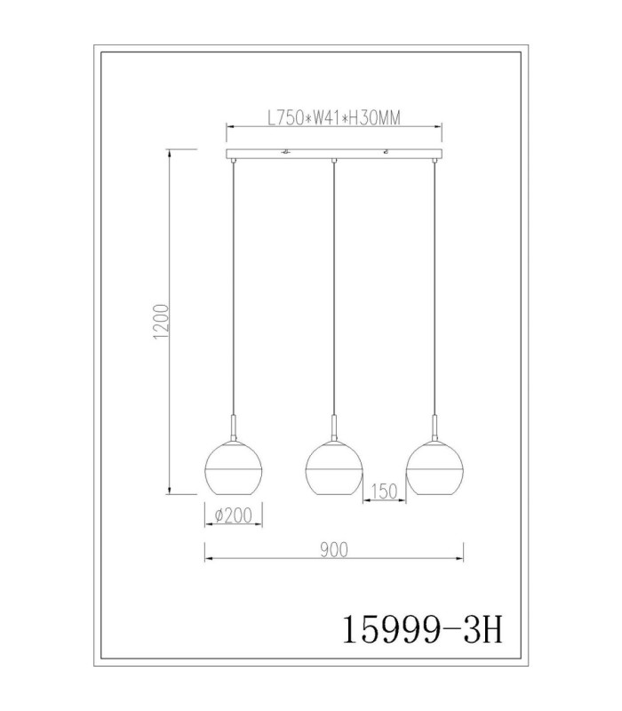Ragusa Bar Pendant Ceiling Light Matt Sand 3x E27-9