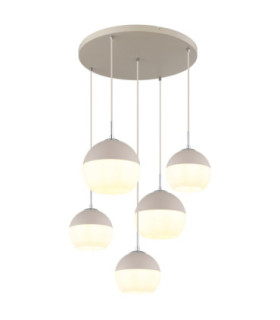 Ragusa Cluster Pendant Ceiling Light Matt Sand 5x E27-1