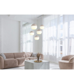Ragusa Cluster Pendant Ceiling Light Matt Sand 5x E27-2