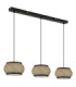 Bambora Bar Pendant Ceiling Light Matt Black Bamboo LED 3000//4000/6000K-3