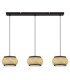 Bambora Bar Pendant Ceiling Light Matt Black Bamboo LED 3000//4000/6000K-4