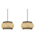 Bambora Bar Pendant Ceiling Light Matt Black Bamboo LED 3000//4000/6000K-5