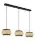 Bambora Bar Pendant Ceiling Light Matt Black Bamboo LED 3000//4000/6000K-7