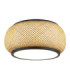 Bambora Cylindrical Ceiling Light Matt Black Bamboo LED 3000//4000/6000K-1
