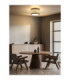 Bambora Cylindrical Ceiling Light Matt Black Bamboo LED 3000//4000/6000K-2