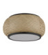 Bambora Cylindrical Ceiling Light Matt Black Bamboo LED 3000//4000/6000K-3