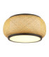 Bambora Cylindrical Ceiling Light Matt Black Bamboo LED 3000//4000/6000K-4