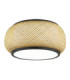 Bambora Cylindrical Ceiling Light Matt Black Bamboo LED 3000//4000/6000K-5