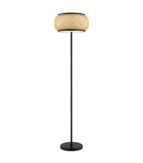 Bambora LED Integrated Floor Lamp Matt Black Bamboo LED 3000//4000/6000K-1