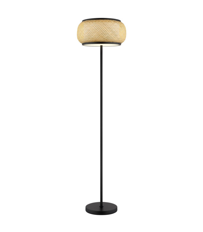 Bambora LED Integrated Floor Lamp Matt Black Bamboo LED 3000//4000/6000K-1