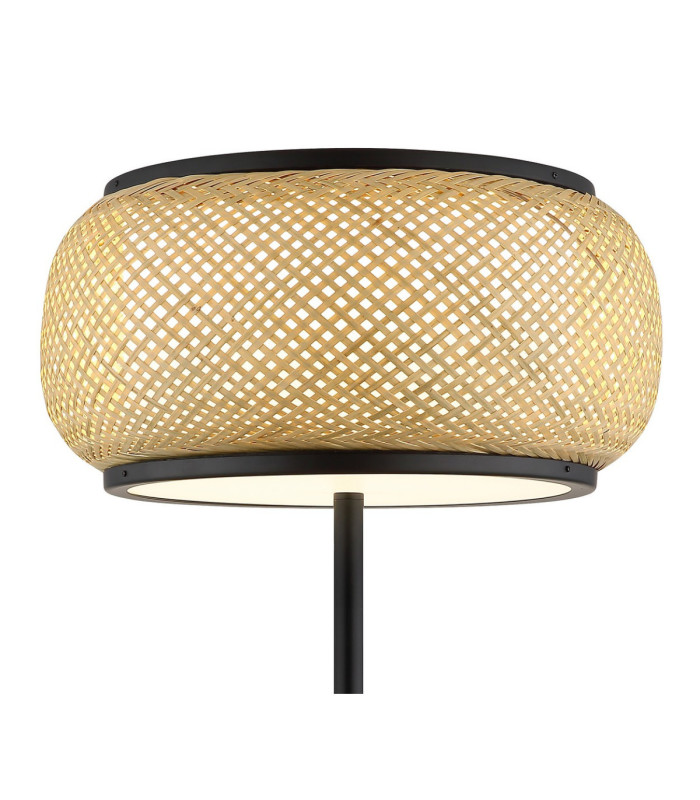 Bambora LED Integrated Floor Lamp Matt Black Bamboo LED 3000//4000/6000K-5