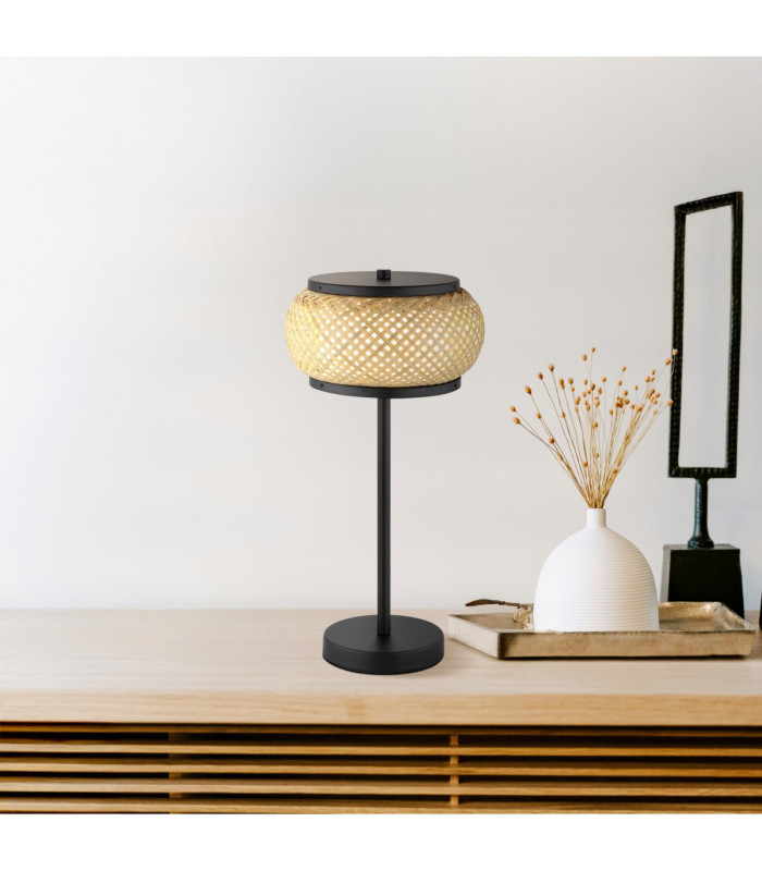 Bambora Table Lamp Matt Black Bamboo LED 3000//4000/6000K-2
