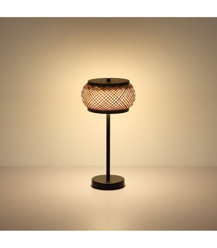 Bambora Table Lamp Matt Black Bamboo LED 3000//4000/6000K-8