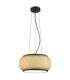 Bambora Cylindrical Pendant Ceiling Light Matt Black Bamboo LED 3000//4000/6000K-1