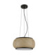 Bambora Cylindrical Pendant Ceiling Light Matt Black Bamboo LED 3000//4000/6000K-3