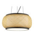 Bambora Cylindrical Pendant Ceiling Light Matt Black Bamboo LED 3000//4000/6000K-4