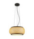 Bambora Cylindrical Pendant Ceiling Light Matt Black Bamboo LED 3000//4000/6000K-5