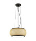 Bambora Cylindrical Pendant Ceiling Light Matt Black Bamboo LED 3000//4000/6000K-6