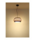 Bambora Cylindrical Pendant Ceiling Light Matt Black Bamboo LED 3000//4000/6000K-7