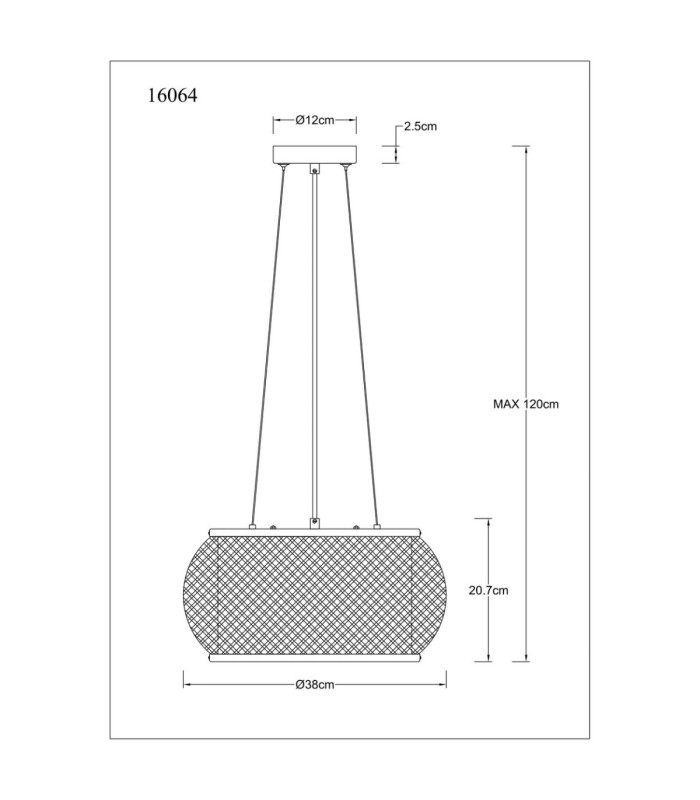 Bambora Cylindrical Pendant Ceiling Light Matt Black Bamboo LED 3000//4000/6000K-8