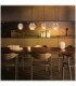 Daren Bar Pendant Ceiling Light Matt Black Amber Glass Shades 4x E27-2