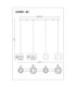 Daren Bar Pendant Ceiling Light Matt Black Amber Glass Shades 4x E27-8