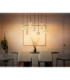 Daren Cluster Pendant Ceiling Light Matt Black Amber Glass Shades 3x GU10 4x E27-6