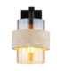 Daren Wall Lamp Matt Black Amber Glass Shade E27-4