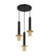 Shanna Cluster Pendant Ceiling Light Matt Black Brass 3x GU10 LED-1