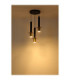 Shanna Cluster Pendant Ceiling Light Matt Black Brass 3x GU10 LED-4