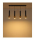 Shanna Bar Pendant Ceiling Light Matt Black Brass 4x GU10 LED-5
