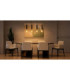Shanna Bar Pendant Ceiling Light Matt Black Brass 4x GU10 LED-6