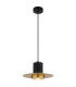 Shanna Pendant Ceiling Light Matt Black Brass E27 LED-1