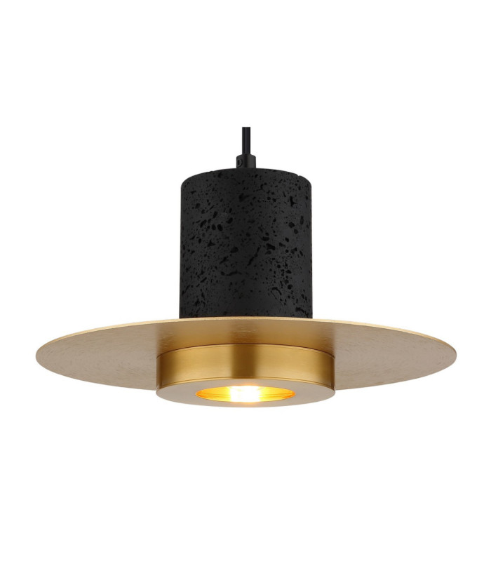 Shanna Pendant Ceiling Light Matt Black Brass E27 LED-4