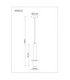 Shanna Slim Pendant Ceiling Light Matt Black Brass GU10 LED-6