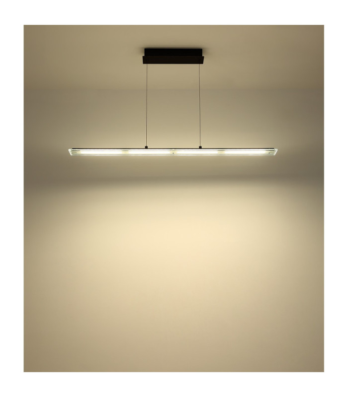 Novak Bar Pendant Ceiling Light Matt Black LED 3000/4000/6500K-9