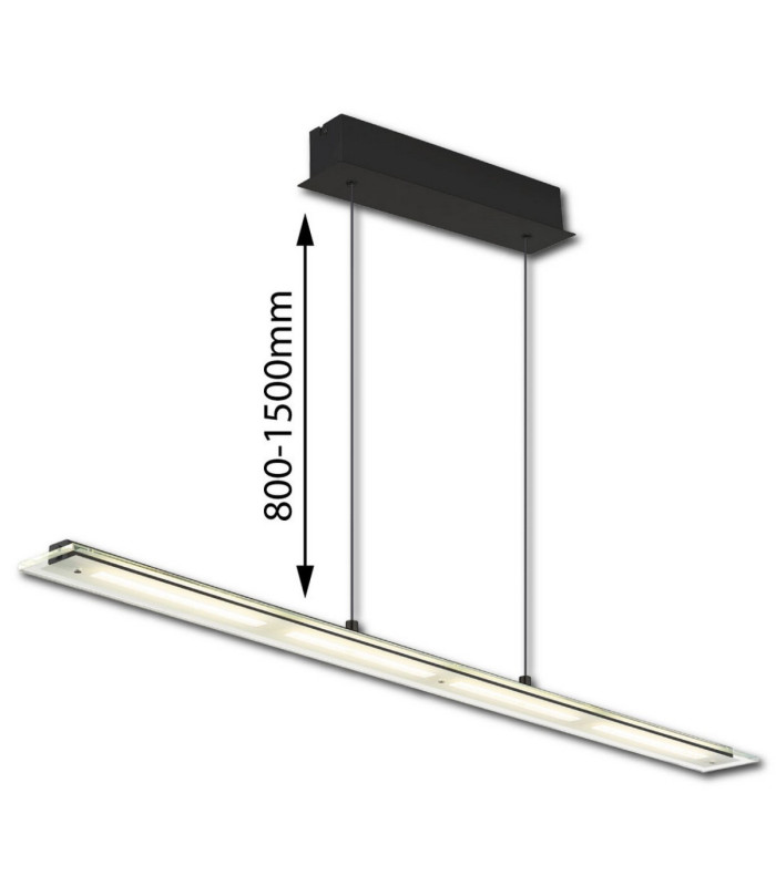Novak Bar Pendant Ceiling Light Matt Black LED 3000/4000/6500K-10