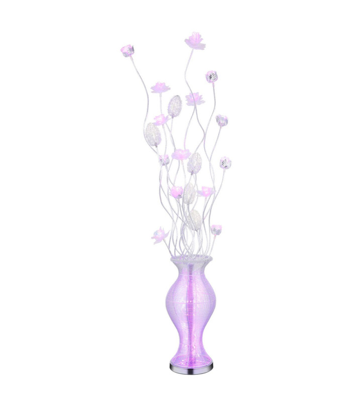 Florielle Floor Lamp Aluminium Silver RGBW LED 4000K-1
