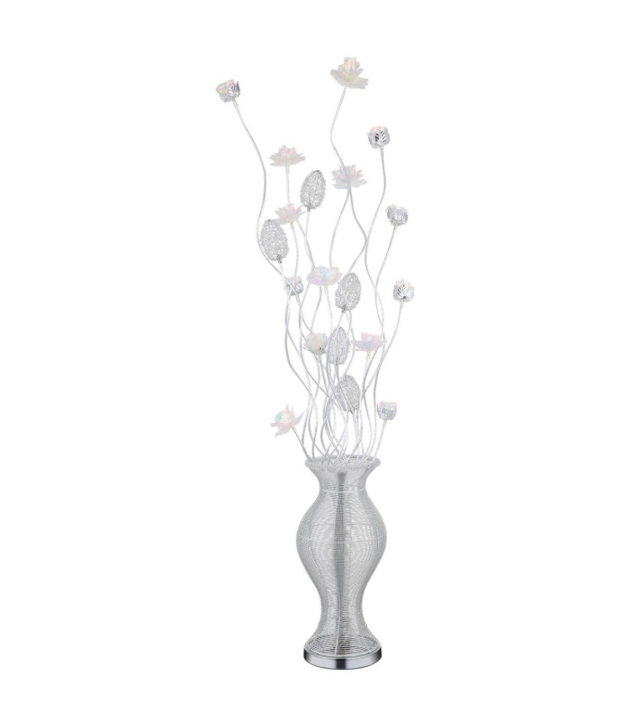Florielle Floor Lamp Aluminium Silver RGBW LED 4000K-3