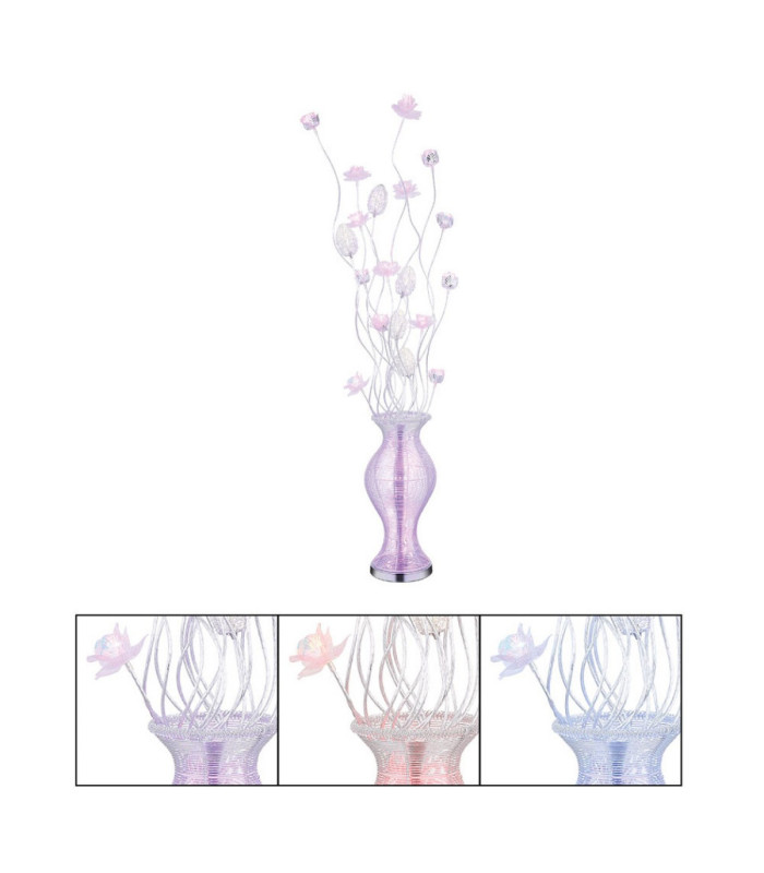 Florielle Floor Lamp Aluminium Silver RGBW LED 4000K-10