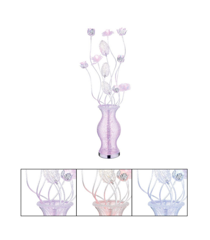 Florielle Table Lamp Aluminium Silver RGBW LED 4000K-11